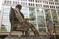 Horace Greeley statue by Alexander Doyle on Greeley Square. New York, NY.