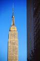Vertical lines of Empire State Building. New York, NY.