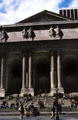 Steps of New York Public Library, a gathering place. New York, NY.