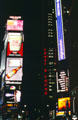 Times Square lights at night. New York, NY.