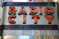 Radio City Music Hall Neon Sign. New York, NY