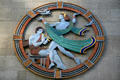 Song Art Deco medallion by Hildreth Meiere on Radio City Music Hall. New York, NY