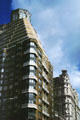 Modern apartment building at Broadway & 72nd St. plus The Ansonia beyond. New York, NY.