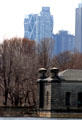 Hearst Magazine Building & other buildings at south end of Central Park. New York, NY.