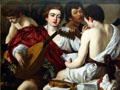 The Musicians painting by Caravaggio at Metropolitan Museum of Art. New York, NY.
