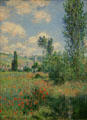 View of Vétheuil painting by Claude Monet at Metropolitan Museum of Art. New York, NY.