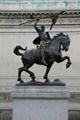 Sculpture of El Cid by Anna Hyatt Huntington in courtyard of Hispanic Society of America Museum. New York, NY.