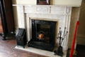 Bedroom fireplace in Old Merchant's House Museum. New York, NY.
