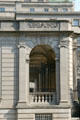 Facade details of Frick Collection. New York, NY.