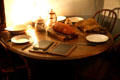 Kitchen table of German family at Tenement Museum. New York, NY.