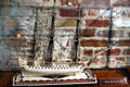 Model of British Ship-of-the-Line at South Street Seaport Museum. New York, NY.