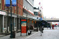 Streetscape along Fulton St. at South Street Seaport marketplace. New York, NY.