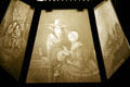 Lithophane lamp where glass thickness creates images in back parlor of Theodore Roosevelt Birthplace. New York, NY.