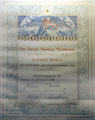 Theodore Roosevelt's Nobel Peace Prize certificate at his Birthplace. New York, NY.