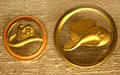 T.R. Hat in the Ring Bullmoose Party buttons at Roosevelt's Birthplace. New York, NY.