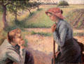Two Young Peasant Women painting by Camille Pissarro at Metropolitan Museum of Art. New York, NY.