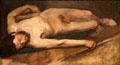 Male nude painting by Edgar Degas at Metropolitan Museum of Art. New York, NY.