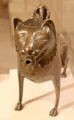 Copper alloy lion aquamanile from Lower Saxony at Metropolitan Museum of Art. New York, NY.