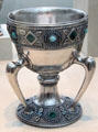 Silver & glass Tyg cup by Louis C. Tiffany of Tiffany Studios, New York City at Metropolitan Museum of Art. New York, NY.