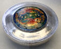 Silver, ivory & enamel covered bowl from Boston at Metropolitan Museum of Art. New York, NY.