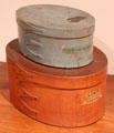 Shaker maple & pine oval boxes at Metropolitan Museum of Art. New York, NY.