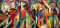 Stables painting by Franz Marc at Guggenheim Museum. New York City, NY.