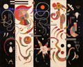 Striped painting by Vasily Kandinsky at Guggenheim Museum. New York City, NY.