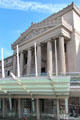 Brooklyn Museum classical building with modern entrance. Brooklyn, NY.