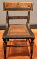 American painted poplar side chair at Brooklyn Museum. Brooklyn, NY.