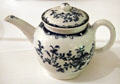 Lowestoft Porcelain teapot from England at Brooklyn Museum. Brooklyn, NY.