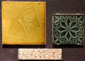 Earthenware art tiles by J.&J.G. Low Art Tile Works of Chelsea, MA & International Tile Co. of Brooklyn at Brooklyn Museum. Brooklyn, NY.