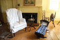 Upstairs bedroom at Lefferts Homestead museum. Brooklyn, NY.