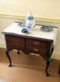 Porcelain coffee service on chest at Lefferts Homestead museum. Brooklyn, NY.