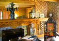 Fireplace area at Alice Austen House Museum. Staten Island, NY.