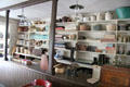 Shelves of dry good merchandise in Layton General Store at Old Bethpage Village. Old Bethpage, NY