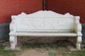 Stone bench at Sagamore Hill National Historic Site. Cove Neck, NY.