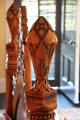Detail of Daniel Pabst & Frank Furness bedstead in master bedroom at Roosevelt's House Sagamore Hill NHS. Cove Neck, NY.