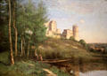 Ruins of Château de Pierrefonds painting by Jean-Baptiste-Camille Corot of France at Cincinnati Art Museum. Cincinnati, OH.