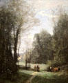 Maison Blanche de Sevres painting by Jean-Baptiste-Camille Corot of France at Cincinnati Art Museum. Cincinnati, OH.