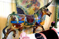 Carousel cow with brass horns in original paint by Gustav Bayol at Merry-Go-Round Museum. Sandusky, OH.