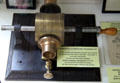 Working replica of Edison's first phonograph at Edison Birthplace Museum. Milan, OH.
