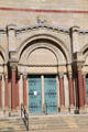 Romanesque portal of Gilbert's Finney Chapel at Oberlin College. Oberlin, OH.