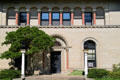 Romanesque facade of Gilbert's Cox Administration Building at Oberlin College. Oberlin, OH.