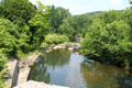 View of the old Ohio & Erie Canal. Akron, OH.