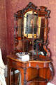 Cabinet with mirror in parlor at Col. Simon Perkins Stone Mansion. Akron, OH.