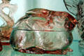 Rabbit covered dish at National Museum of Cambridge Glass. Cambridge, OH.