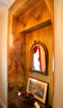 Alcove with mirror at Stone Academy Museum. Zanesville, OH.