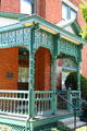 Carpentry work of front porch of The James Thurber House. Columbus, OH.