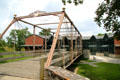 Wrought-iron bridge by David H. Morrison, founder of Columbia Bridge Works of Dayton at Carillon Historical Park. Dayton, OH.