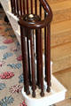 Bannister & newel post at Reese-Peters House. Lancaster, OH.